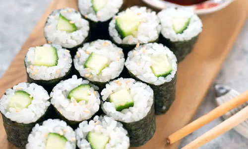 Cucumber Sushi Plate